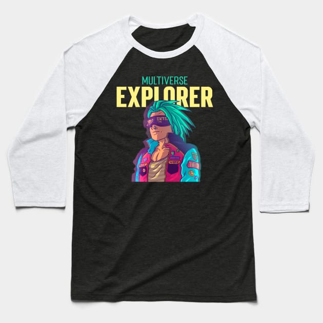 "Multiverse Explorer" - 6 of 6 Baseball T-Shirt by The Multiverse Marketplace